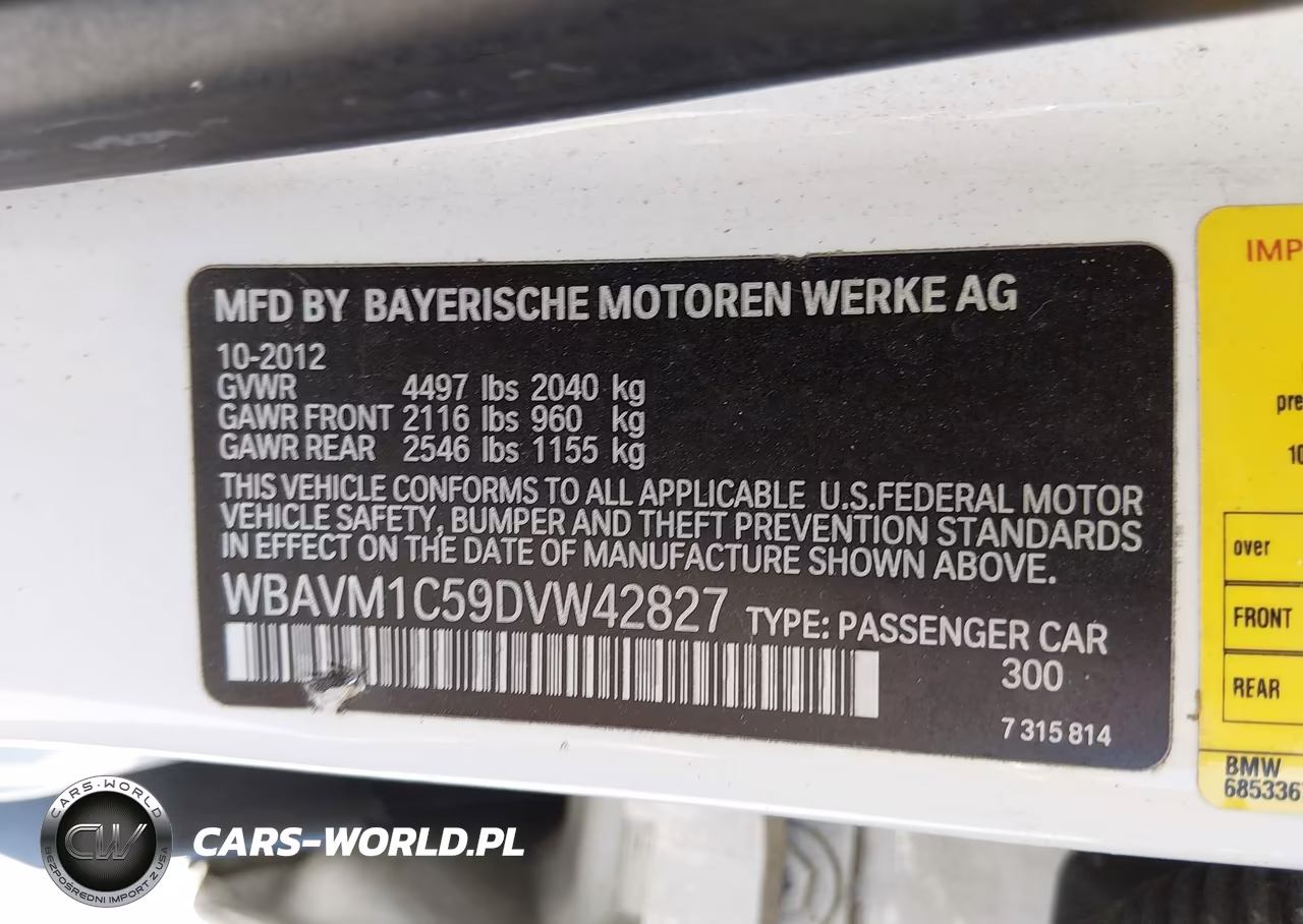 2013 BMW X1 Sdrive28I VIN:WBAVM1C59DVW42827 - 9