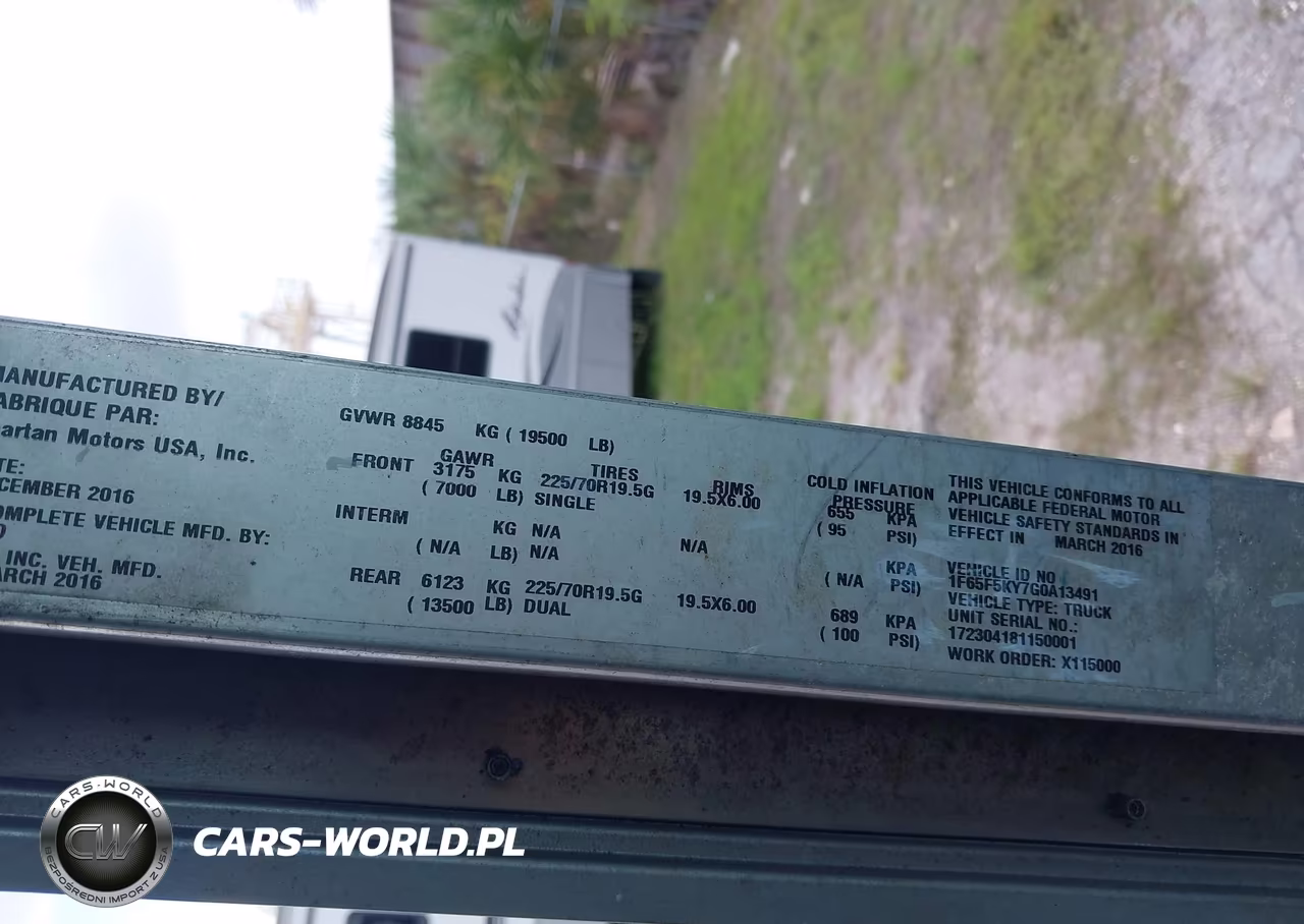 2016 Ford F-59 Commercial Stripped VIN:1F65F5KY7G0A13491 - 8