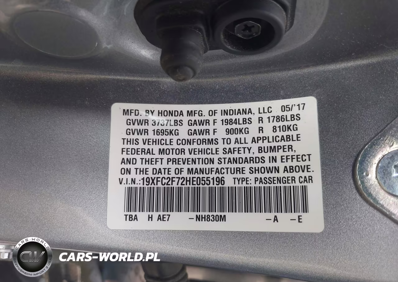2017 Honda Civic Ex VIN:19XFC2F72HE055196 - 9