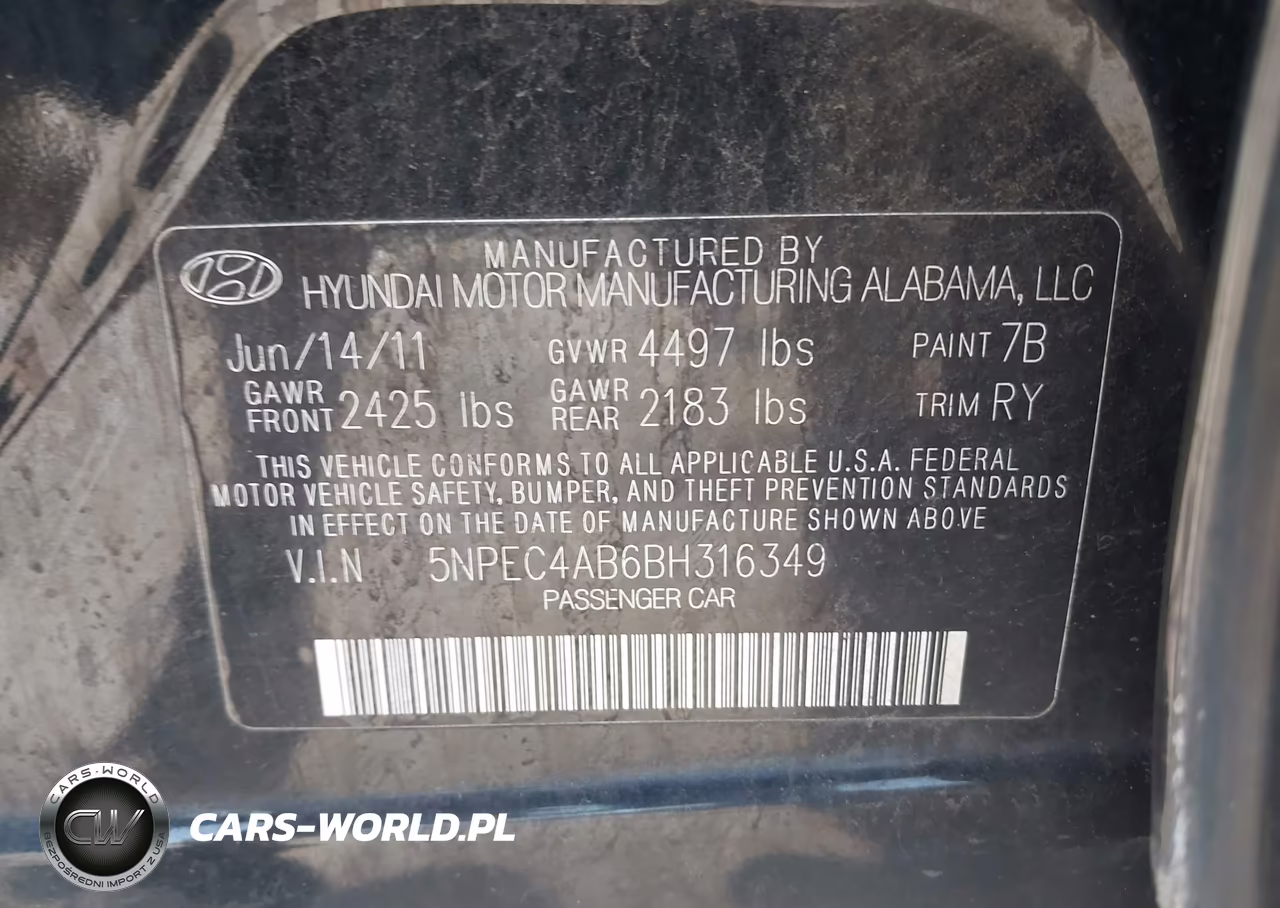 2011 Hyundai Sonata Se 2.0T VIN:5NPEC4AB6BH316349 - 9