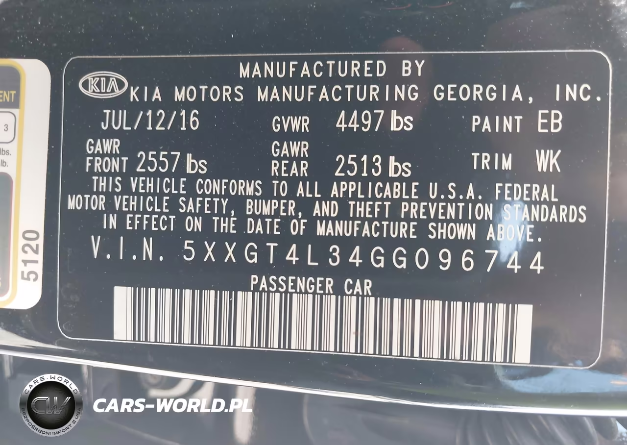 2016 Kia Optima Lx VIN:5XXGT4L34GG096744 - 9