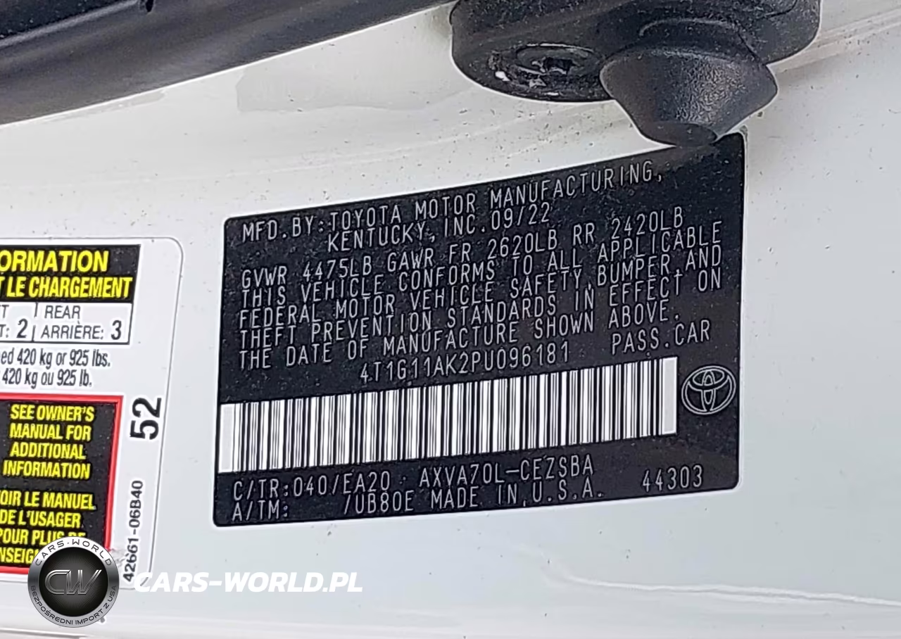 2023 Toyota Camry Se VIN:4T1G11AK2PU096181 - 9