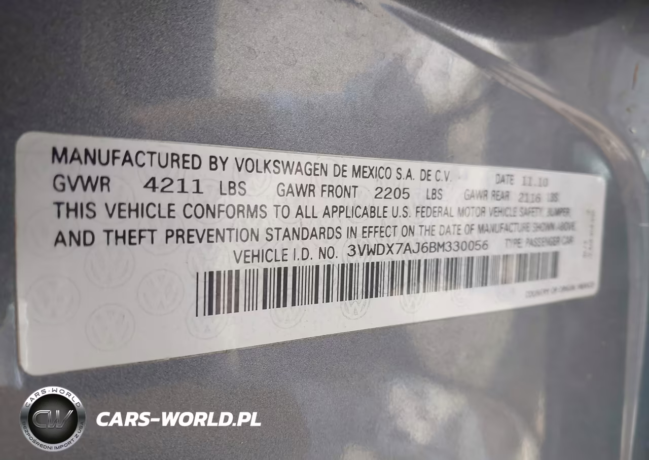 2011 Volkswagen Jetta 2.5L Se VIN:3VWDX7AJ6BM330056 - 9