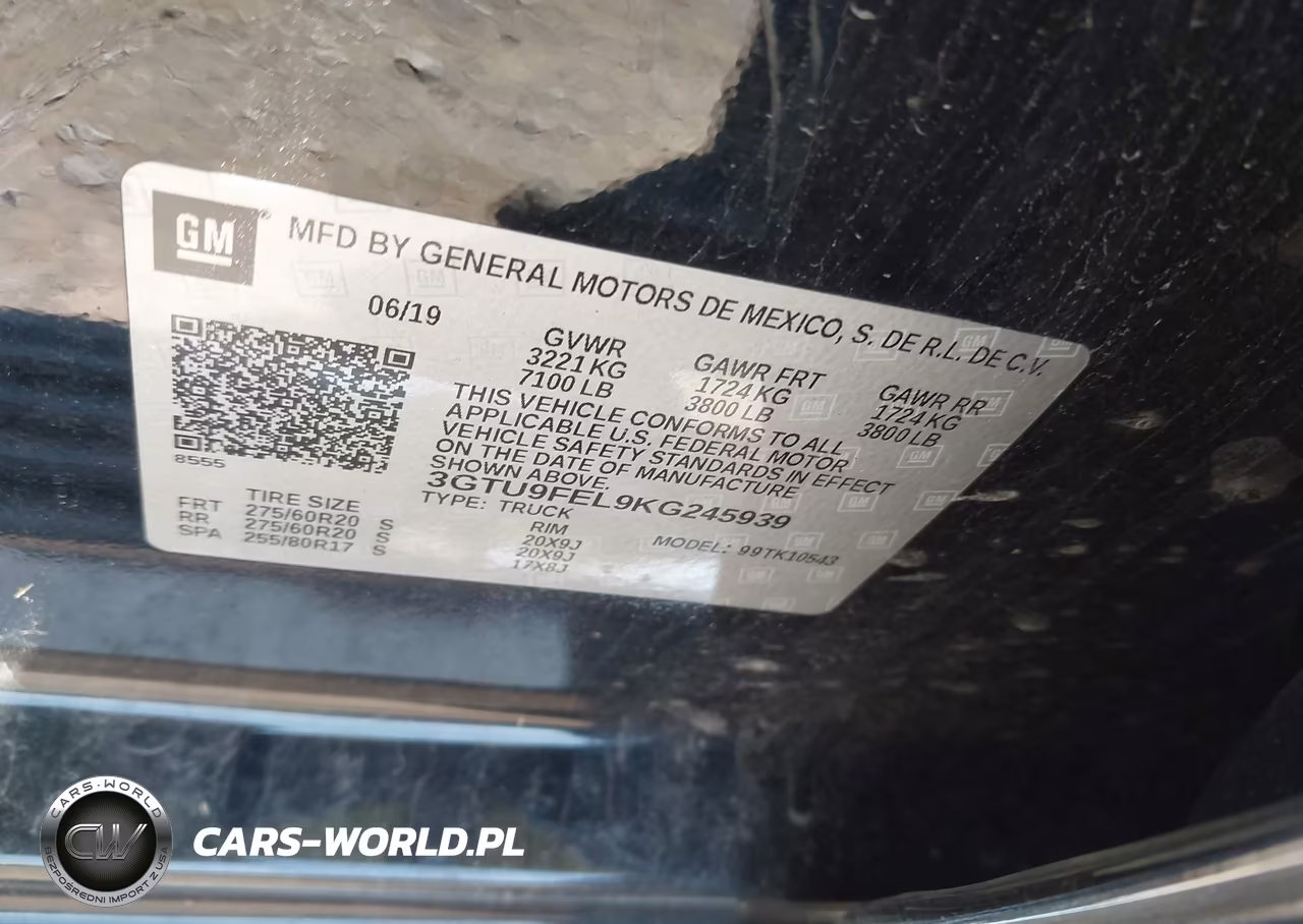 2019 GMC Sierra 1500 Denali VIN:3GTU9FEL9KG245939 - 9