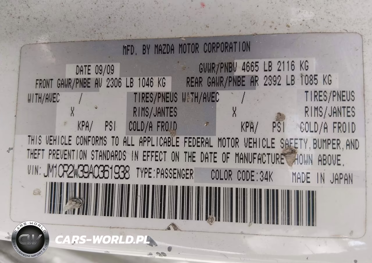 2010 Mazda Mazda5 Sport VIN:JM1CR2W39A0361938 - 9