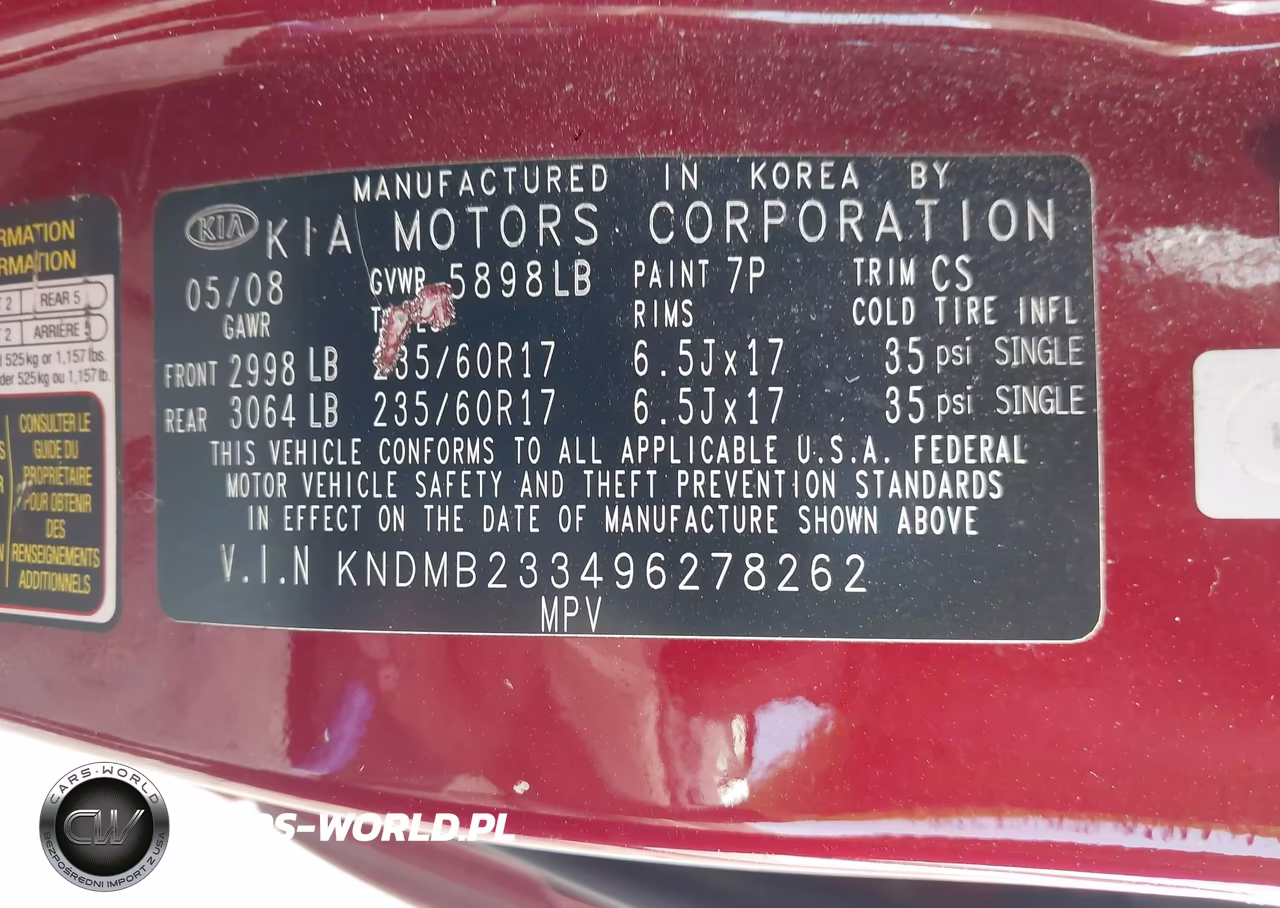 2009 Kia Sedona Ex VIN:KNDMB233496278262 - 9