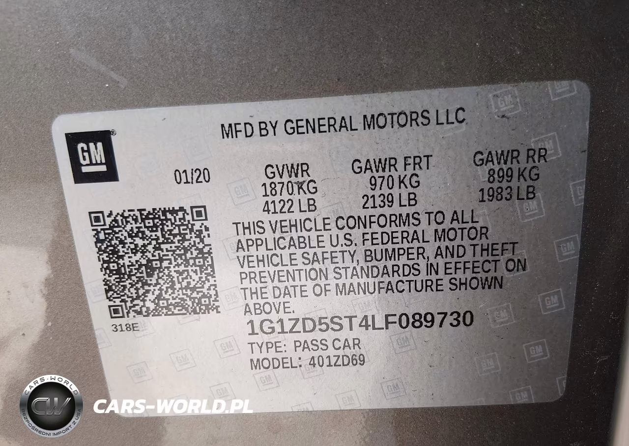 2020 Chevrolet Malibu Fwd Lt VIN:1G1ZD5ST4LF089730 - 9