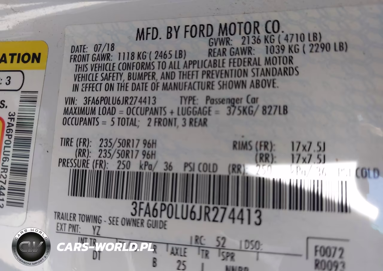 2018 Ford Fusion Hybrid Se VIN:3FA6P0LU6JR274413 - 9