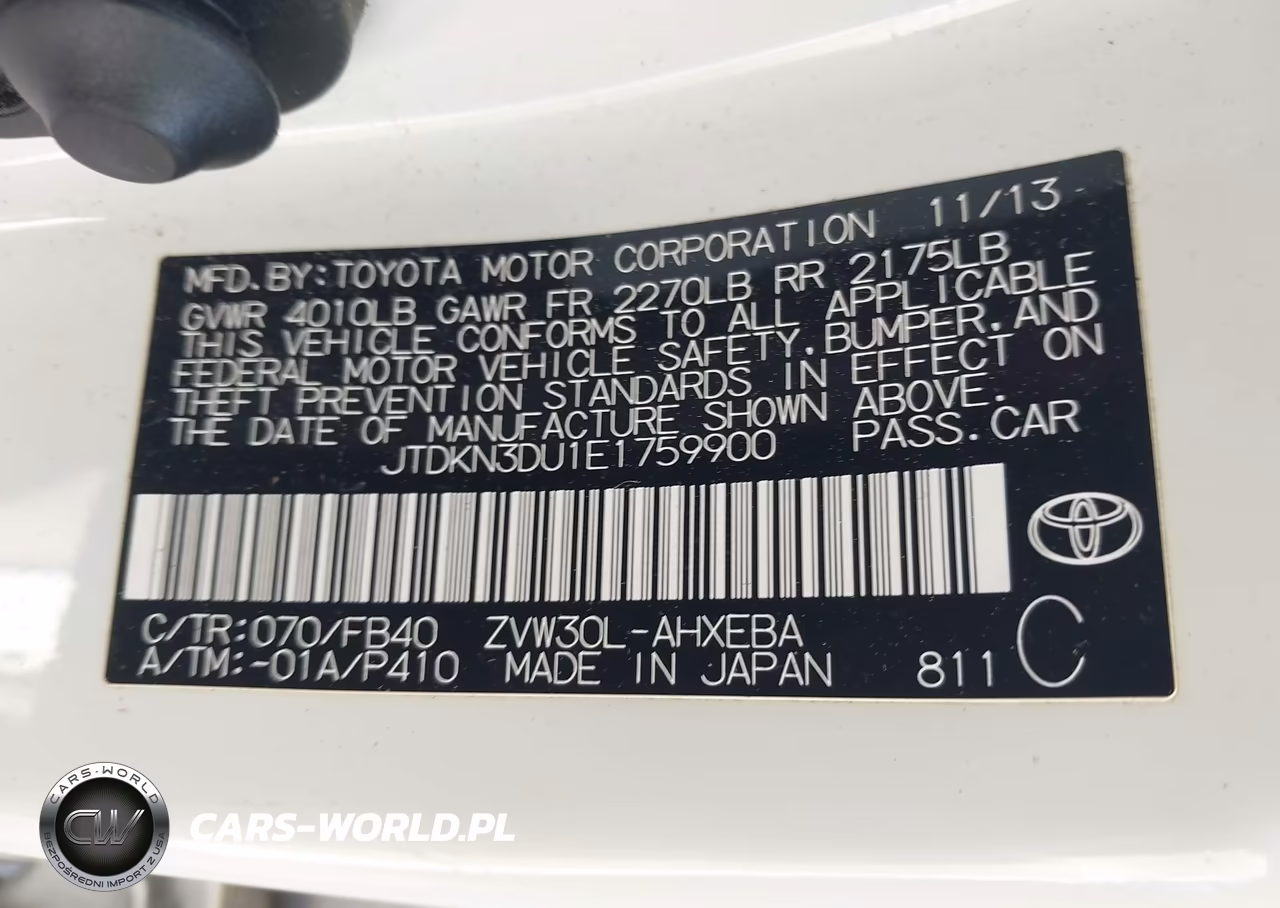 2014 Toyota Prius Two VIN:JTDKN3DU1E1759900 - 9