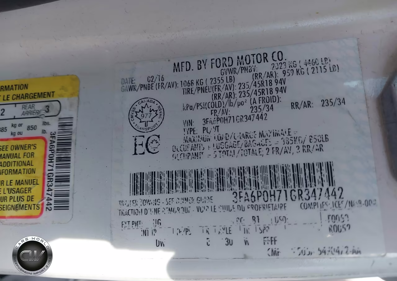 2016 Ford Fusion Se VIN:3FA6P0H71GR347442 - 9