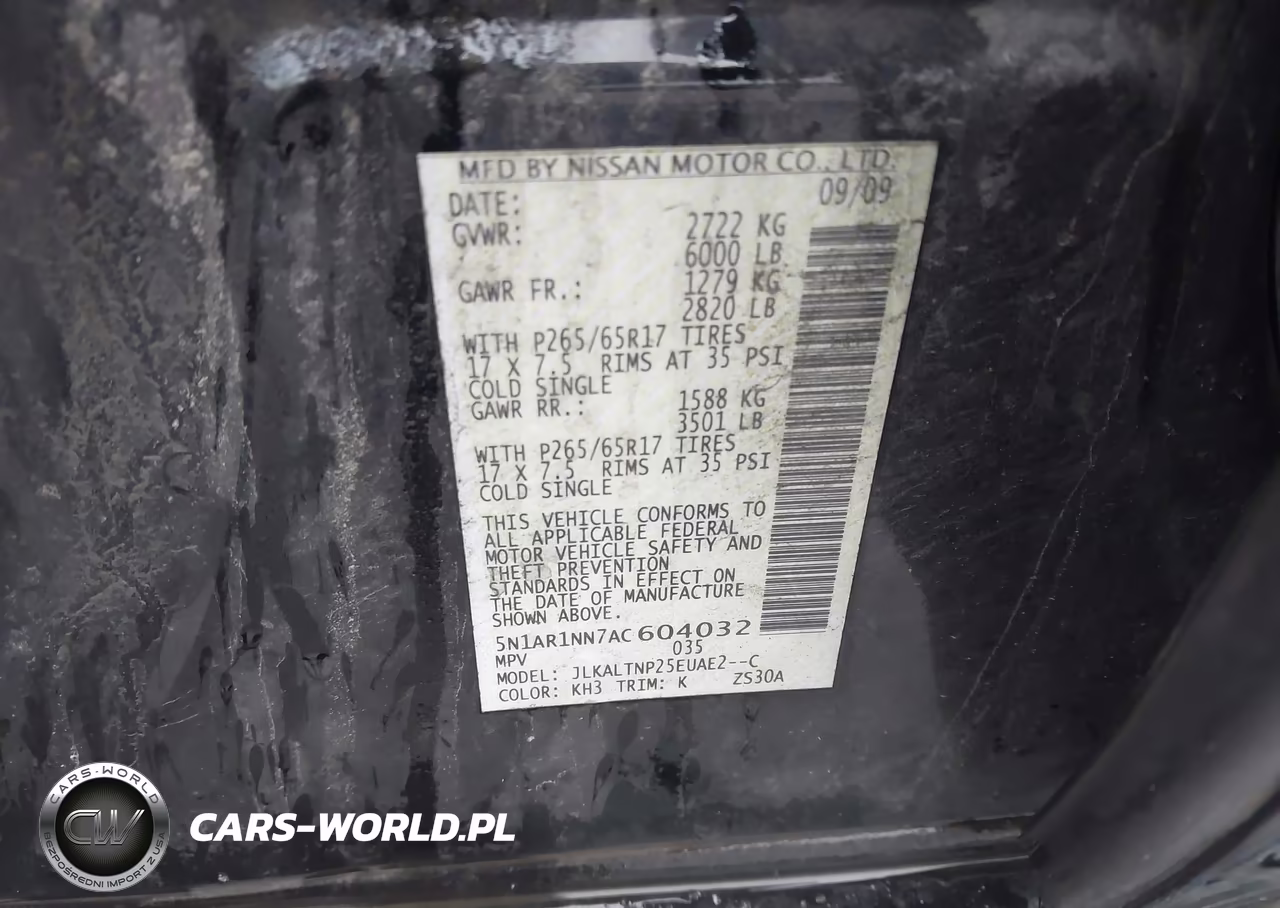 2010 Nissan Pathfinder Se VIN:5N1AR1NN7AC604032 - 9