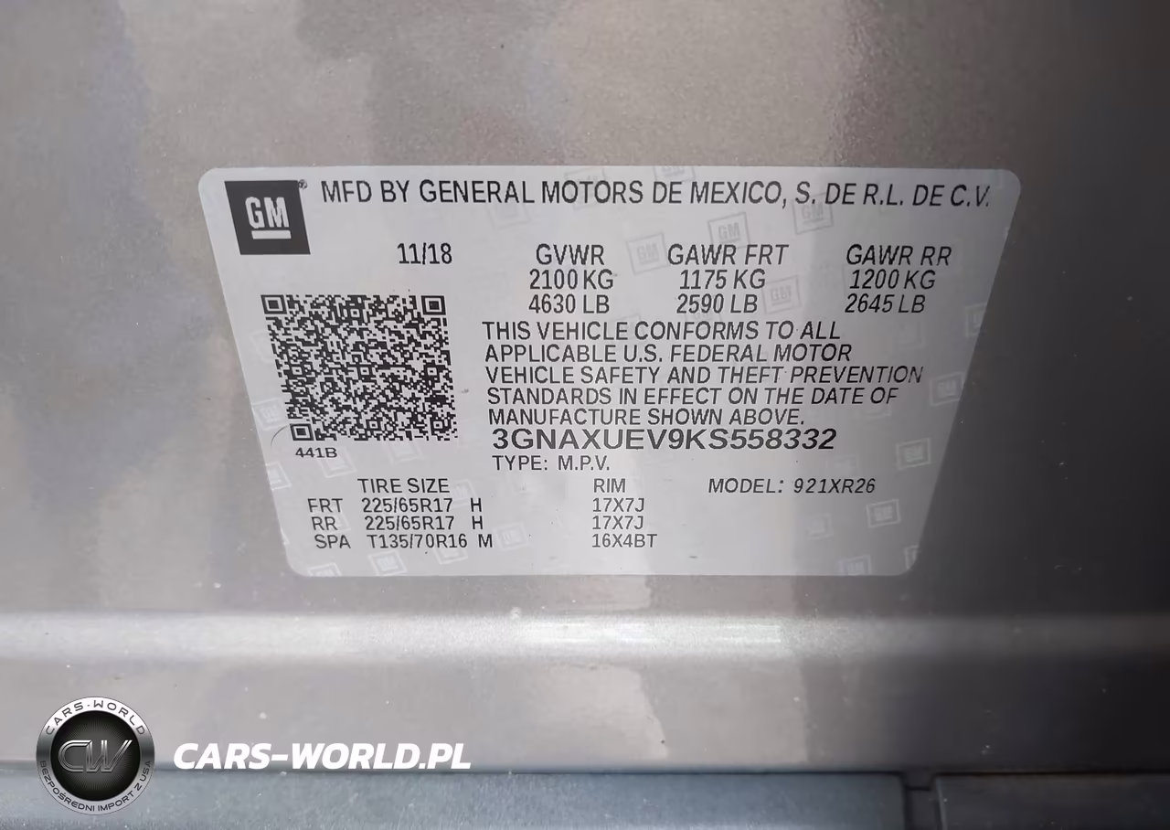 2019 Chevrolet Equinox Lt VIN:3GNAXUEV9KS558332 - 9
