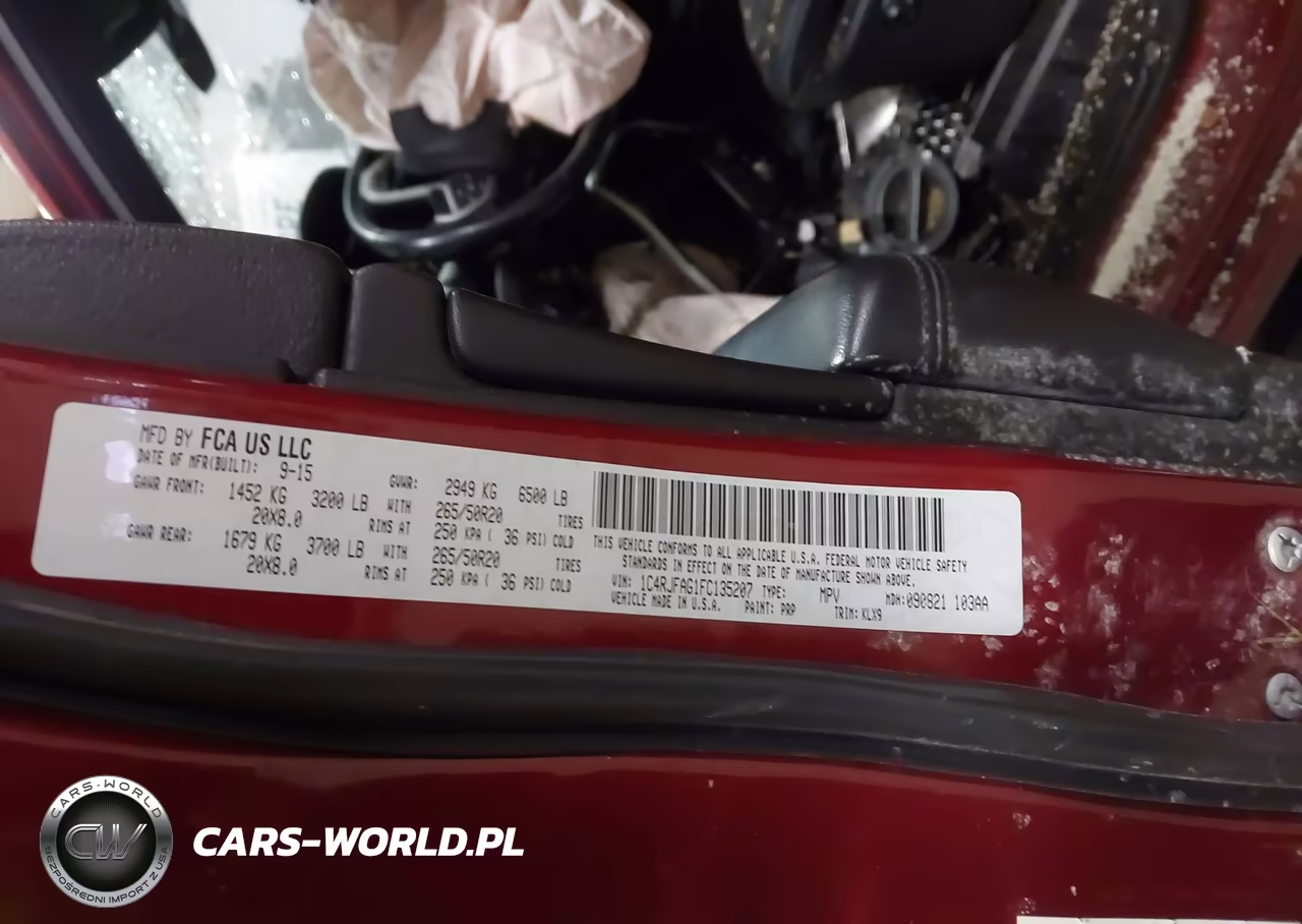 2015 Jeep Grand Cherokee Altitude VIN:1C4RJFAG1FC135207 - 9