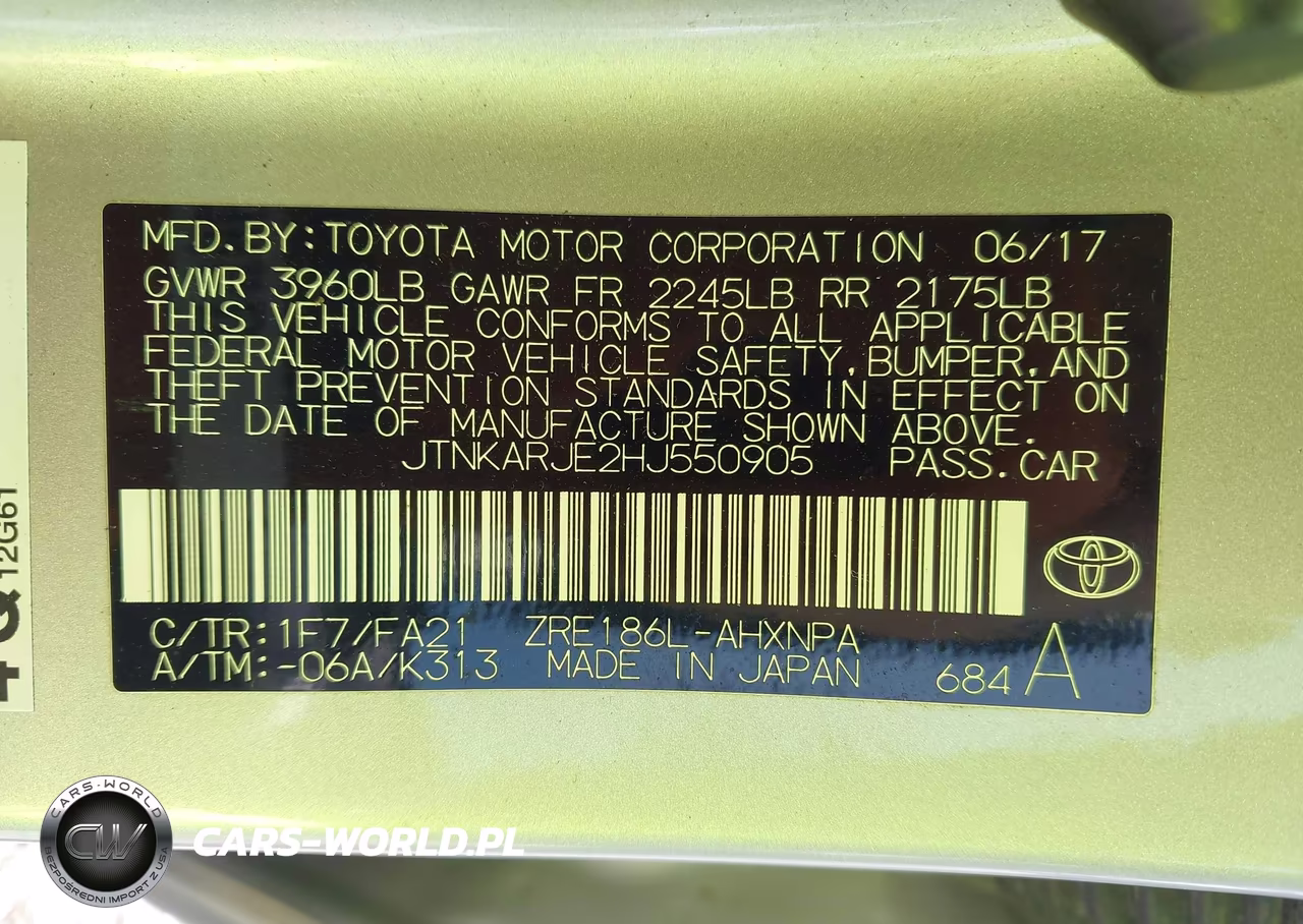 2017 Toyota Corolla Im VIN:JTNKARJE2HJ550905 - 9