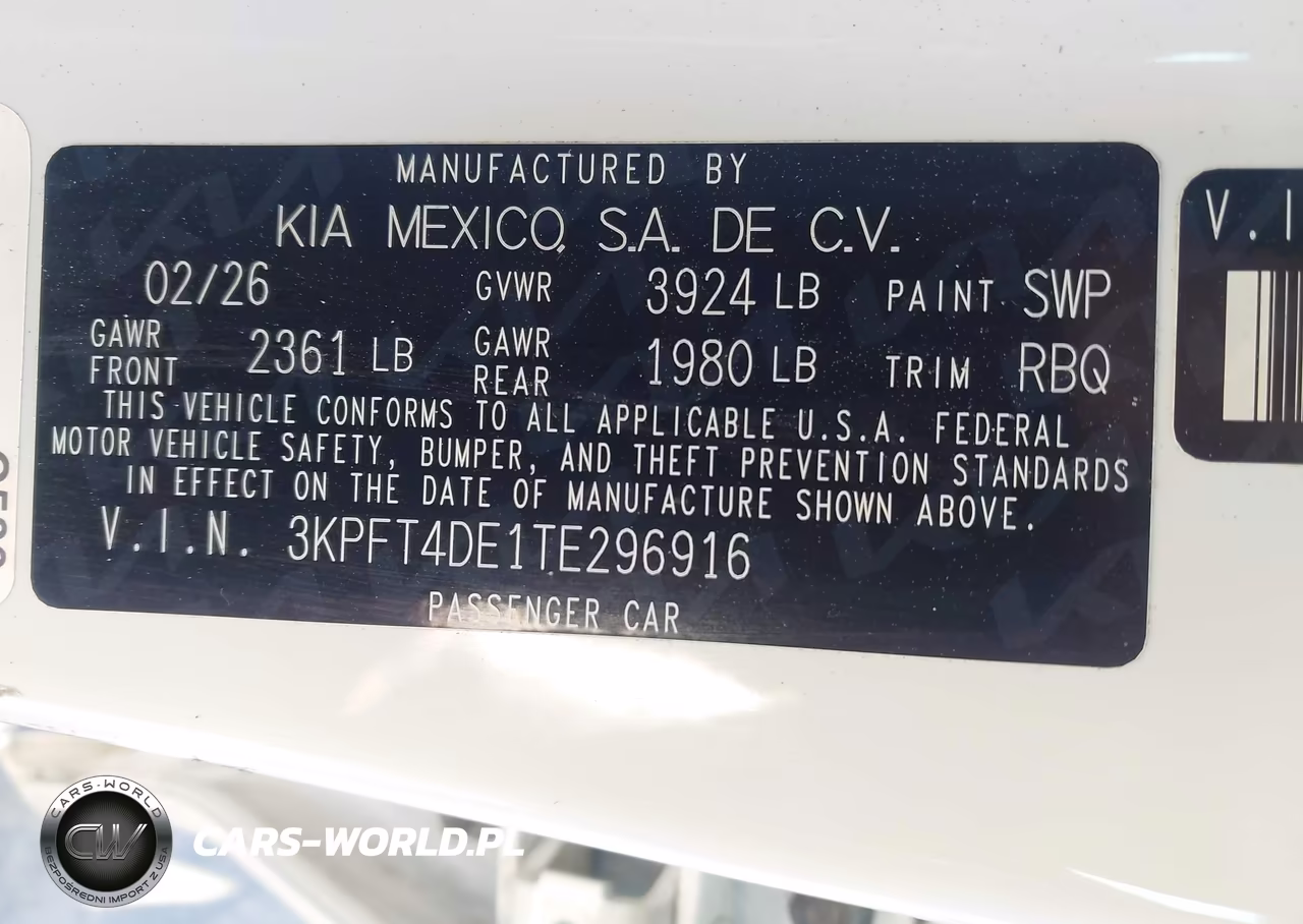 2026 Kia K4 Lx VIN:3KPFT4DE1TE296916 - 9