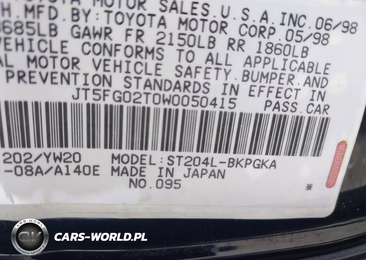 1998 Toyota Celica Gt VIN:JT5FG02T0W0050415 - 9
