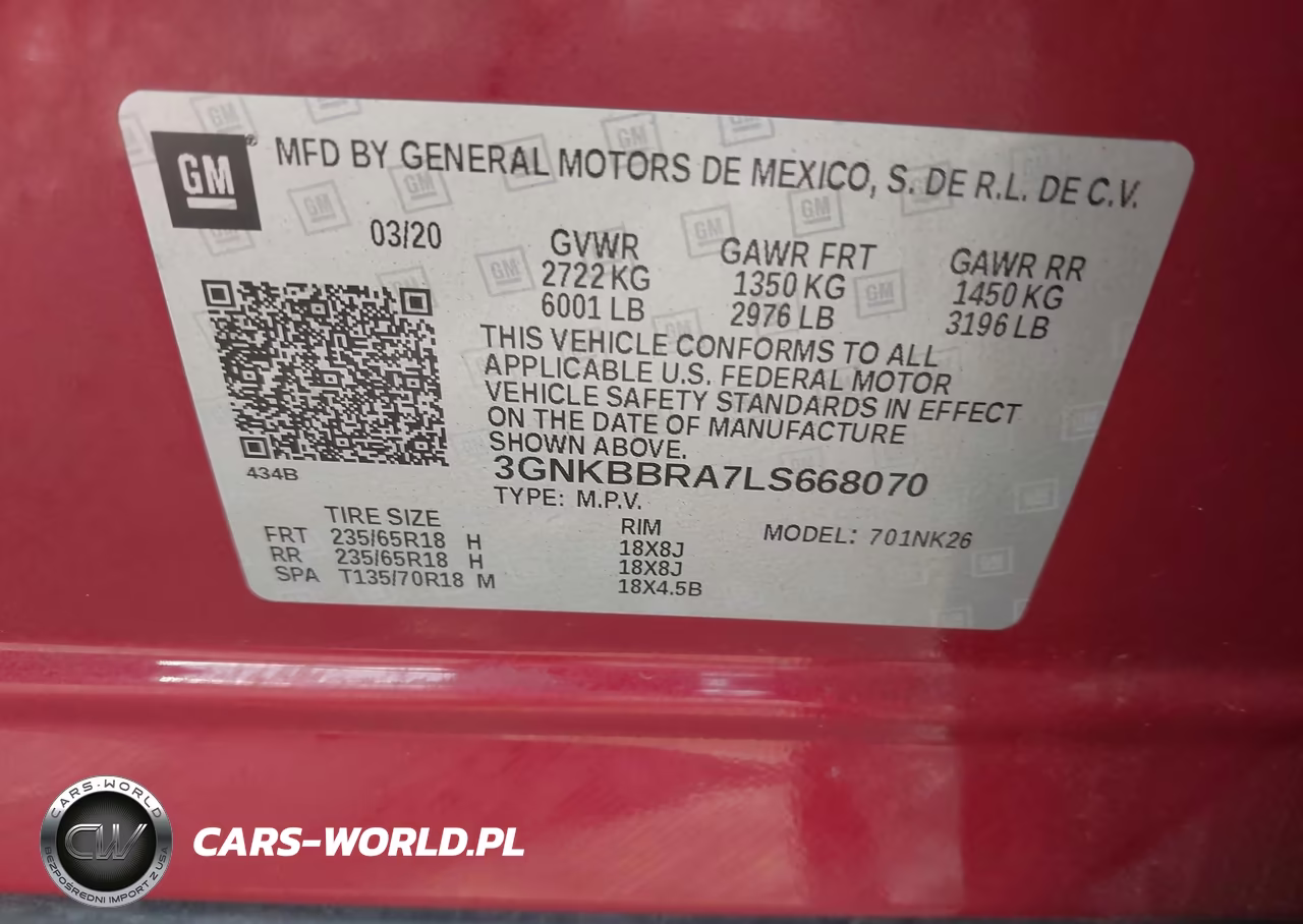 2020 Chevrolet Blazer Fwd 1Lt VIN:3GNKBBRA7LS668070 - 8