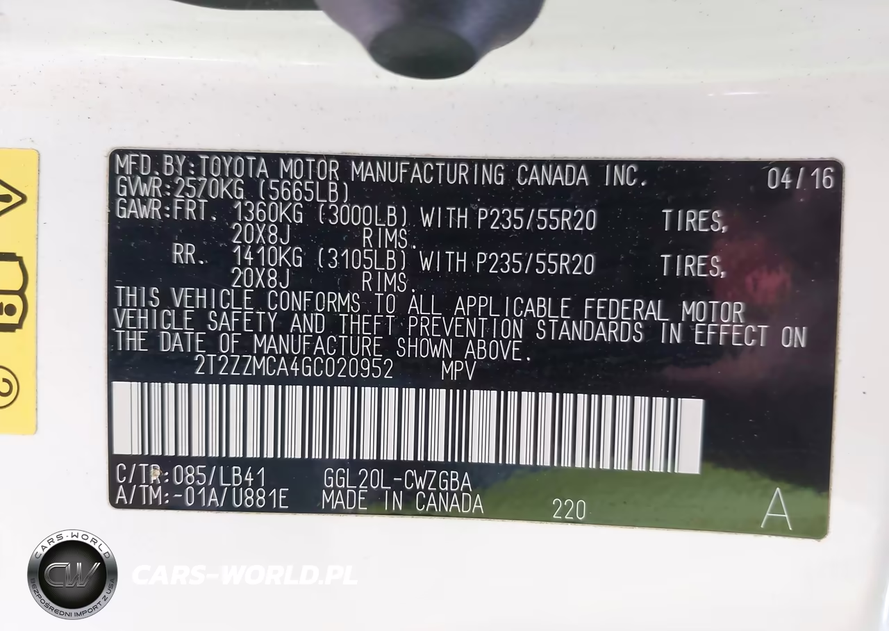 2016 Lexus Rx 350 VIN:2T2ZZMCA4GC020952 - 9