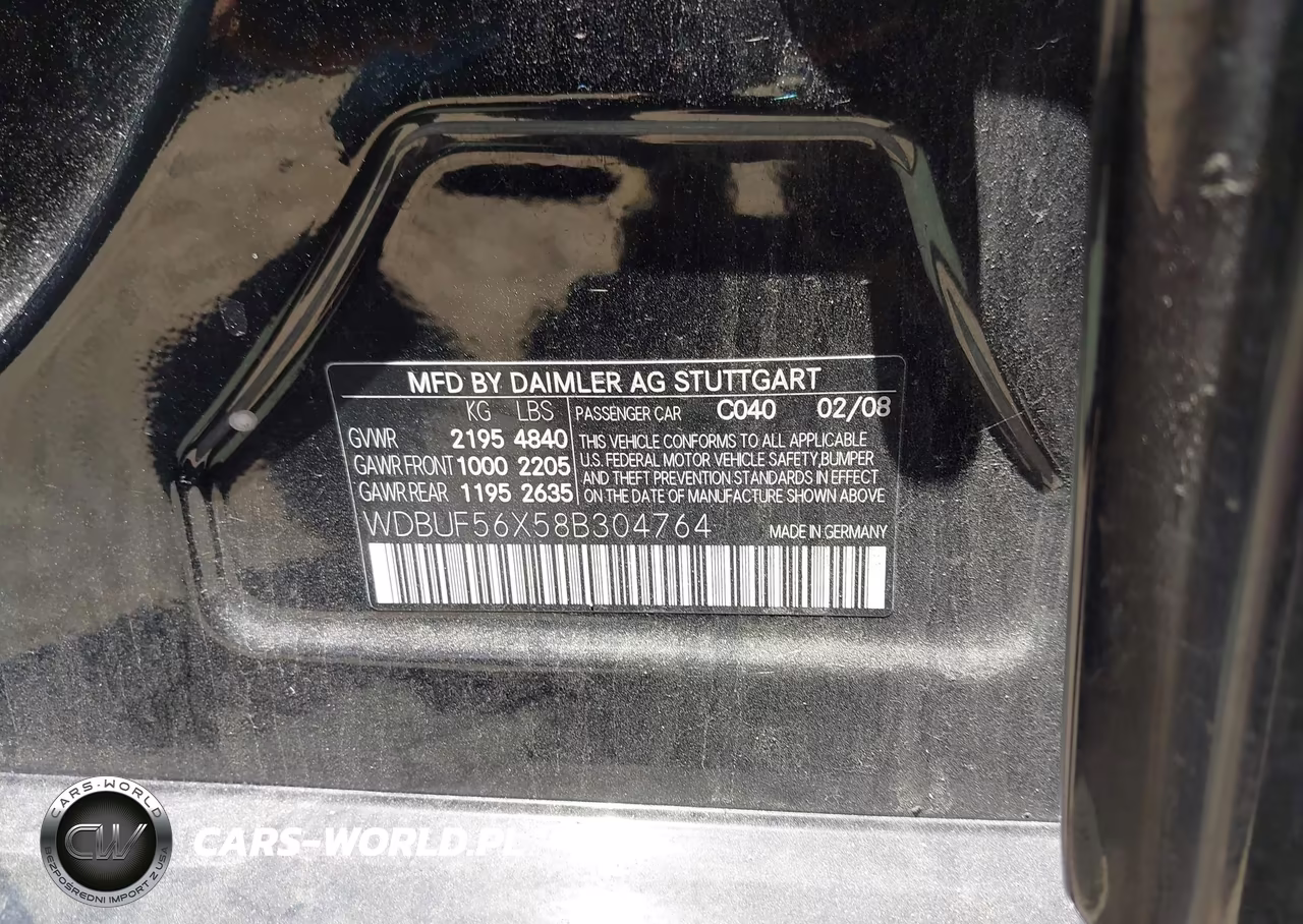 2008 Mercedes-Benz E 350 VIN:WDBUF56X58B304764 - 9