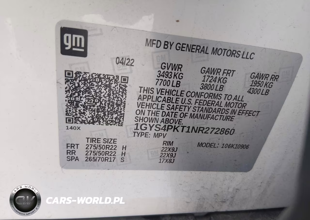 2022 Cadillac Escalade Esv 4Wd Sport VIN:1GYS4PKT1NR272860 - 9
