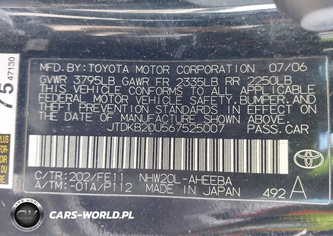 2006 Toyota Prius VIN:JTDKB20U567525007 - 9