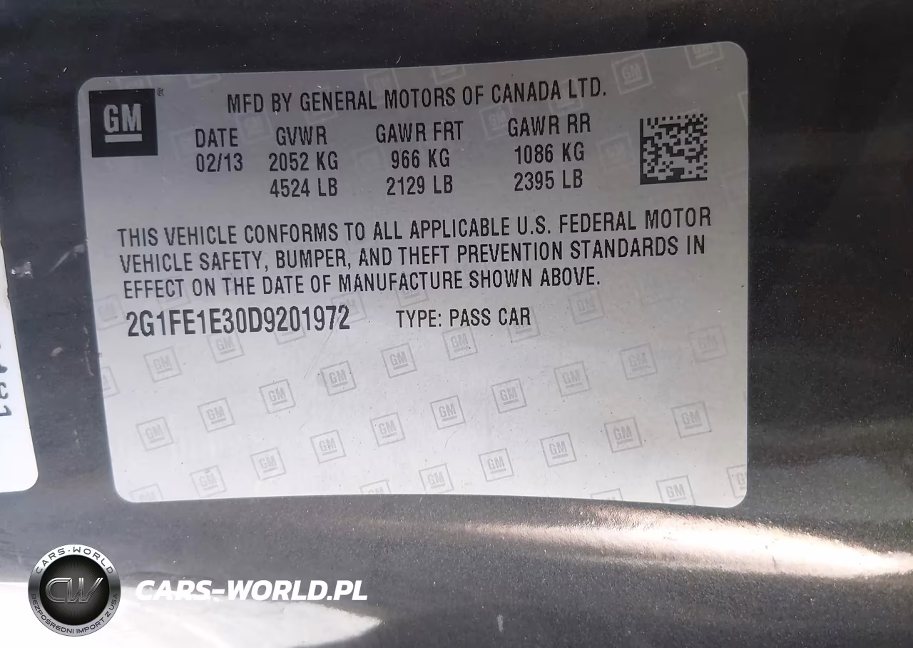 2013 Chevrolet Camaro 1Ls VIN:2G1FE1E30D9201972 - 9