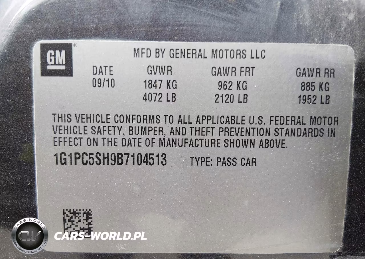 2011 Chevrolet Cruze Ls VIN:1G1PC5SH9B7104513 - 9