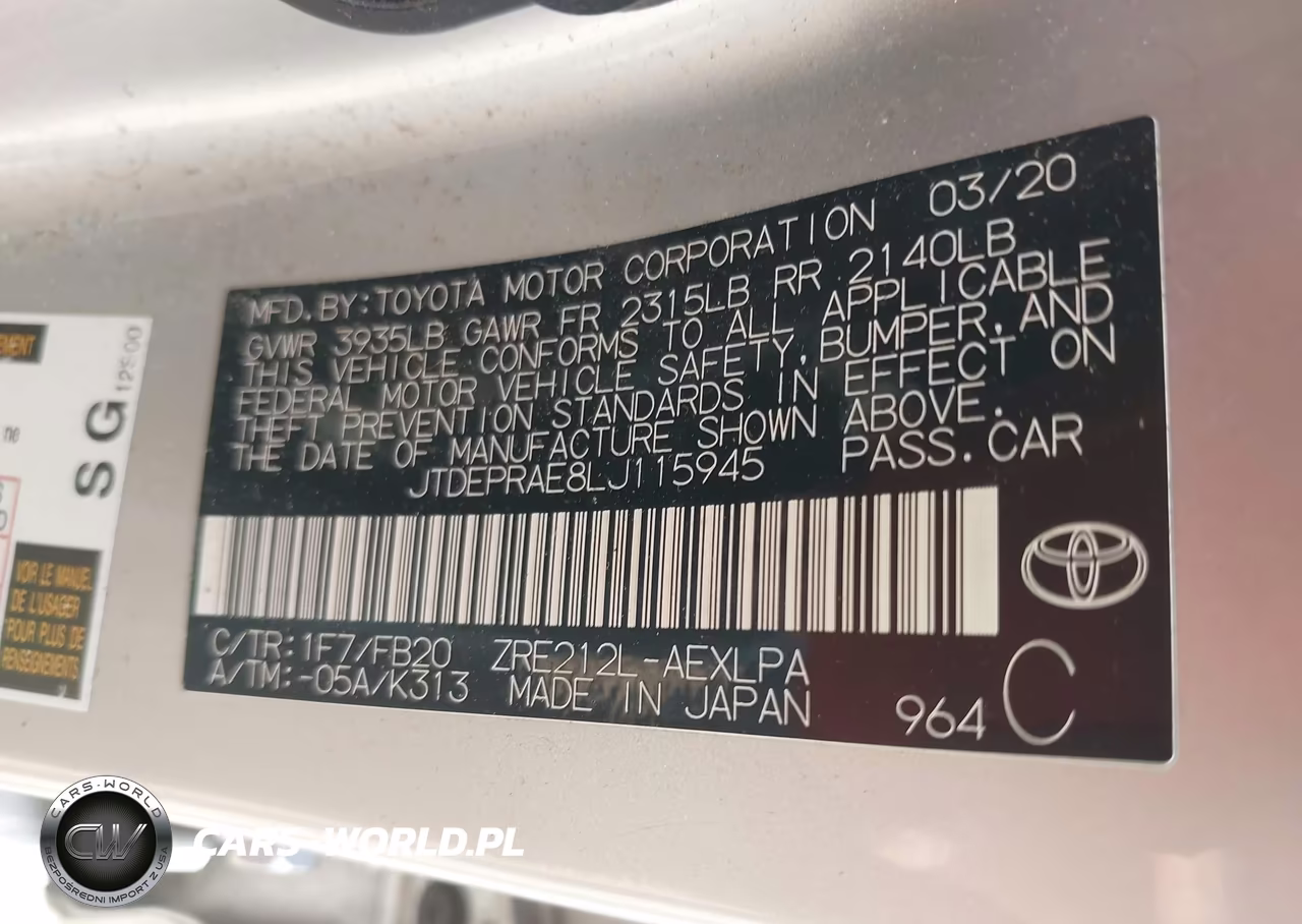 2020 Toyota Corolla Le VIN:JTDEPRAE8LJ115945 - 9