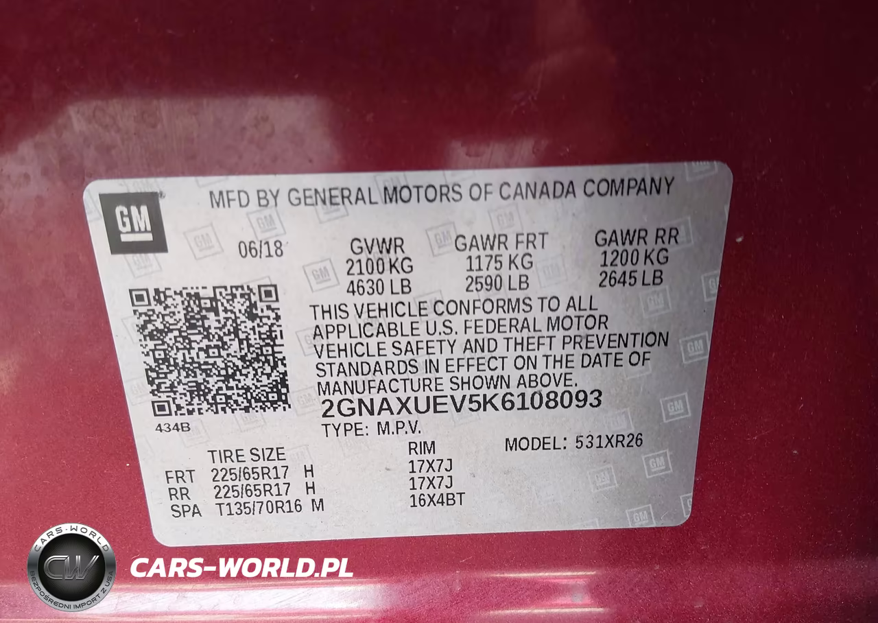 2019 Chevrolet Equinox Lt VIN:2GNAXUEV5K6108093 - 9