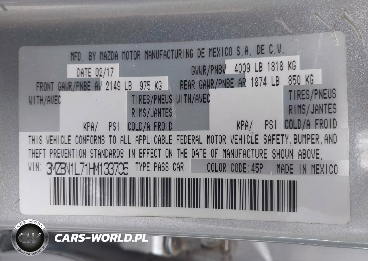 2017 Mazda Mazda3 Touring VIN:3MZBN1L71HM133705 - 9