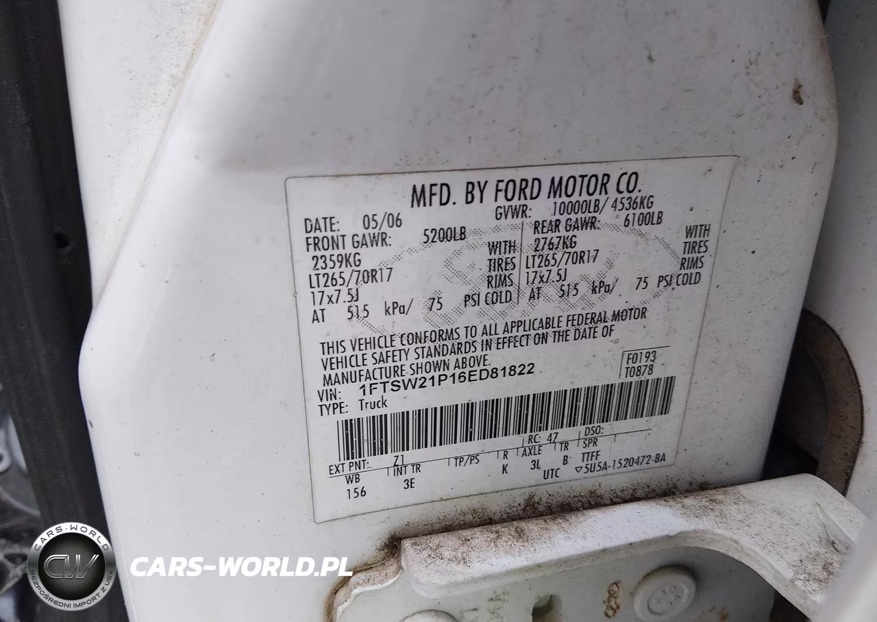 2006 Ford F-250 Lariat-Xl-Xlt VIN:1FTSW21P16ED81822 - 9