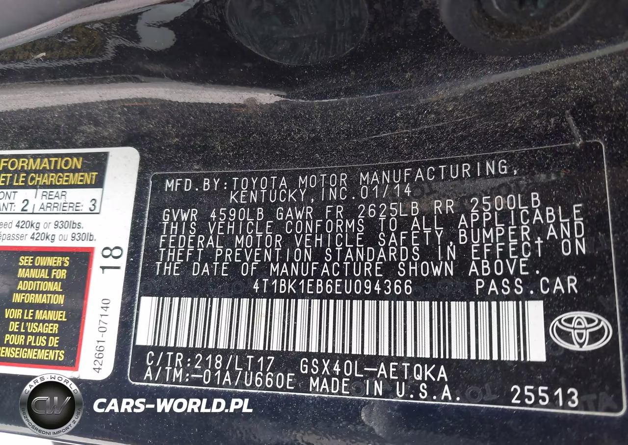 2014 Toyota Avalon Xle Touring VIN:4T1BK1EB6EU094366 - 9