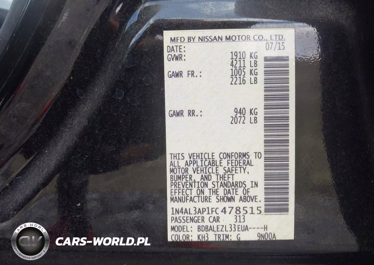 2015 Nissan Altima 2.5 S VIN:1N4AL3AP1FC478515 - 9
