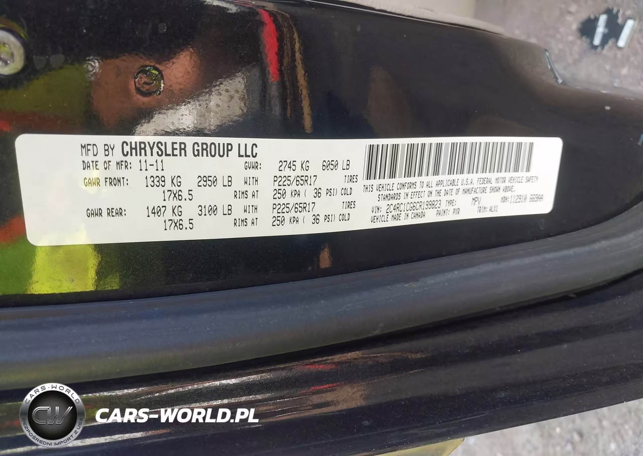 2012 Chrysler Town & Country Touring-L VIN:2C4RC1CG6CR199823 - 9