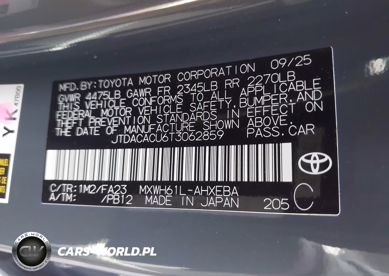 2026 Toyota Prius Plug-In Hybrid Se VIN:JTDACACU6T3062859 - 9