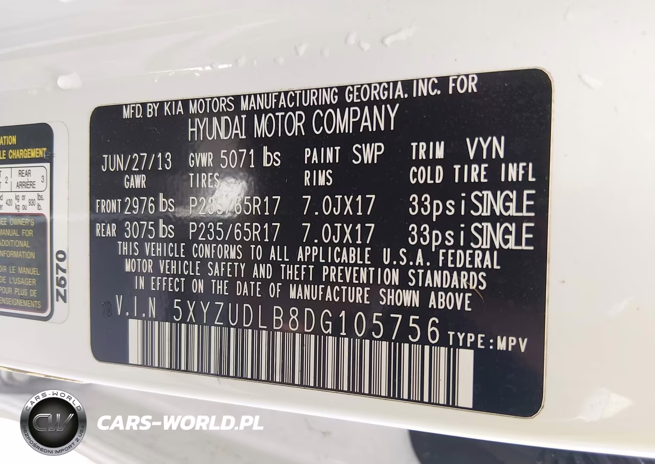 2013 Hyundai Santa Fe Sport VIN:5XYZUDLB8DG105756 - 9