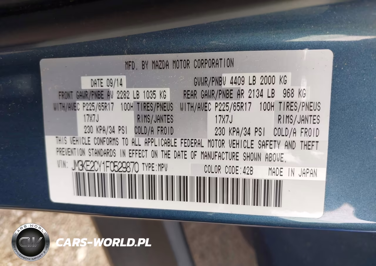 2015 Mazda Cx-5 Touring VIN:JM3KE2CY1F0529870 - 9