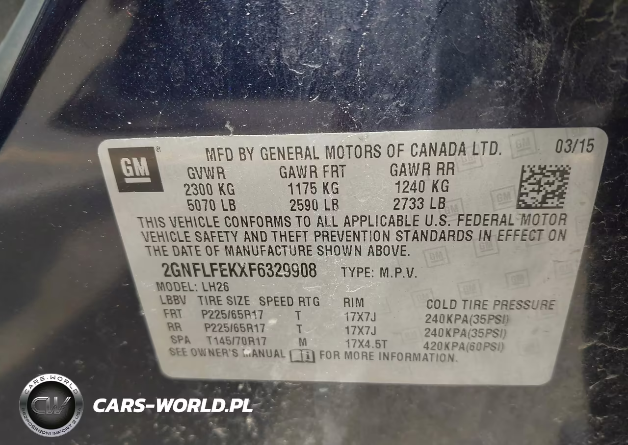 2015 Chevrolet Equinox Lt VIN:2GNFLFEKXF6329908 - 9