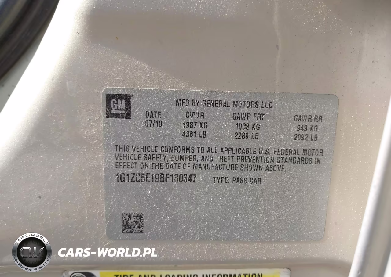 2011 Chevrolet Malibu 1Lt VIN:1G1ZC5E19BF130347 - 9