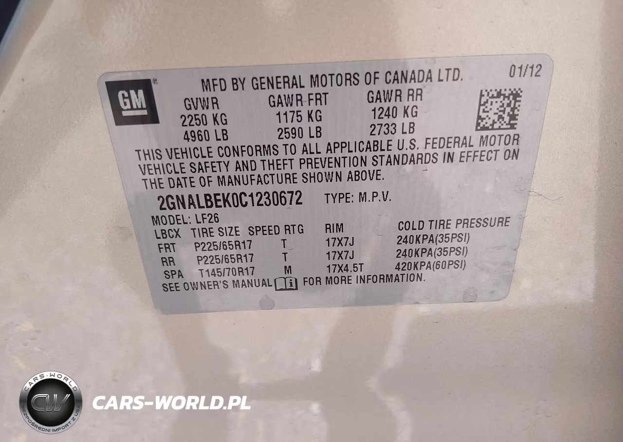 2012 Chevrolet Equinox Ls VIN:2GNALBEK0C1230672 - 9