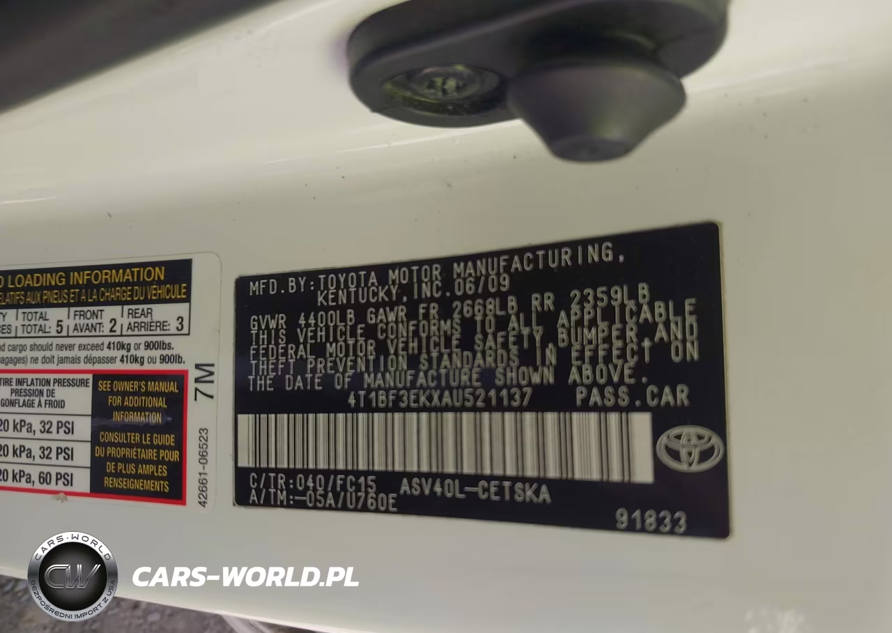 2010 Toyota Camry Se VIN:4T1BF3EKXAU521137 - 9
