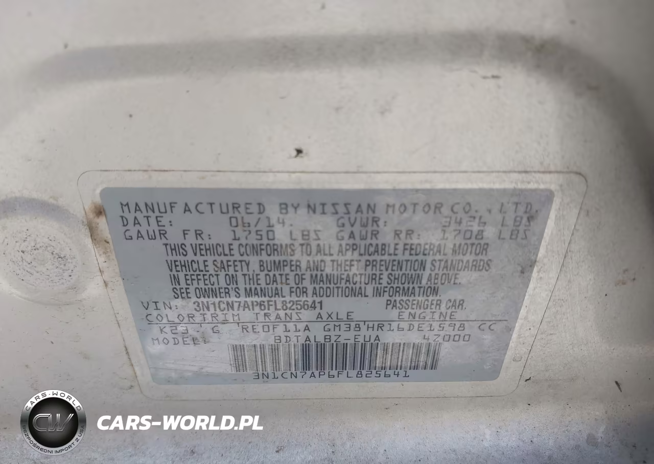 2015 Nissan Versa 1.6 Sv VIN:3N1CN7AP6FL825641 - 9