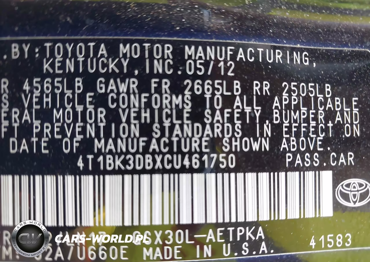 2012 Toyota Avalon Limited VIN:4T1BK3DBXCU461750 - 9