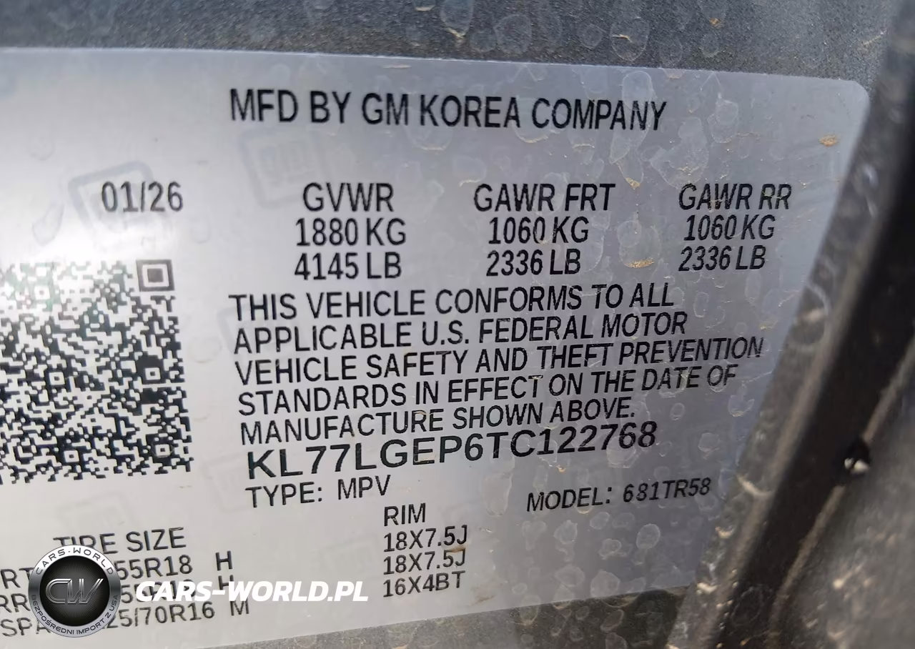2026 Chevrolet Trax Fwd 1Rs VIN:KL77LGEP6TC122768 - 9