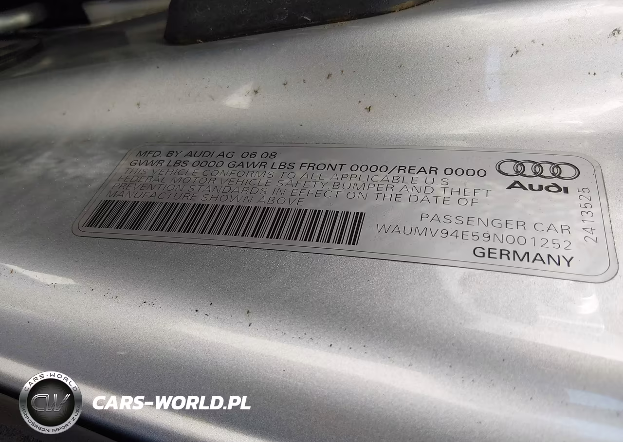 2009 Audi A8 L 4.2 VIN:WAUMV94E59N001252 - 9