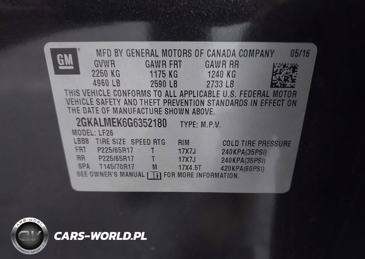 2016 GMC Terrain Sle-1 VIN:2GKALMEK6G6352180 - 9
