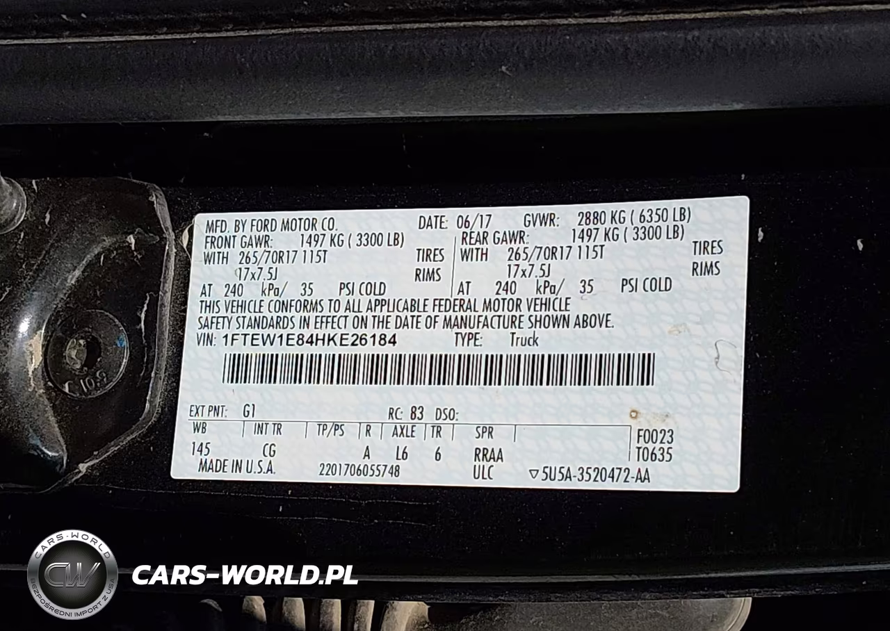 2017 Ford F-150 Xl VIN:1FTEW1E84HKE26184 - 9