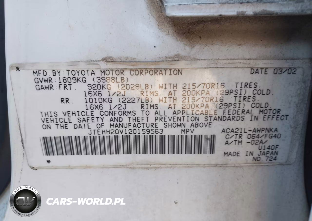 2002 Toyota Rav4 VIN:JTEHH20V120159563 - 9