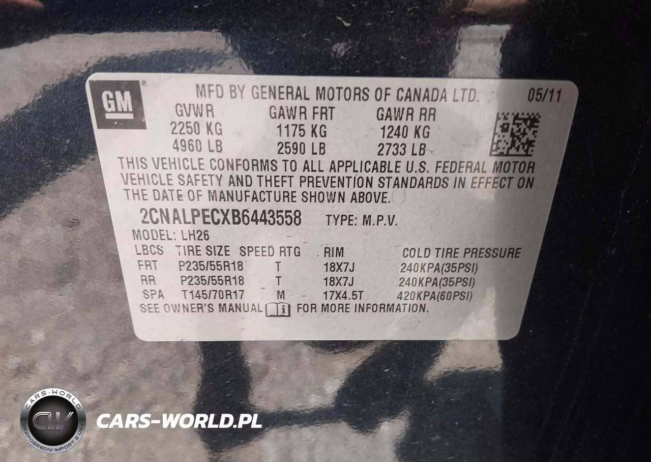 2011 Chevrolet Equinox Lt W-2Lt VIN:2CNALPECXB6443558 - 9