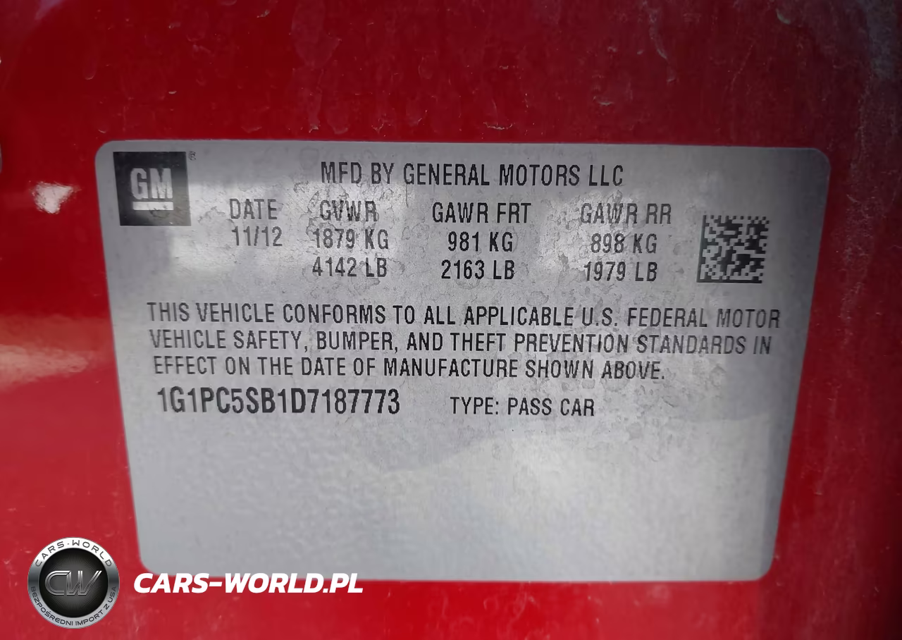 2013 Chevrolet Cruze 1Lt Auto VIN:1G1PC5SB1D7187773 - 9